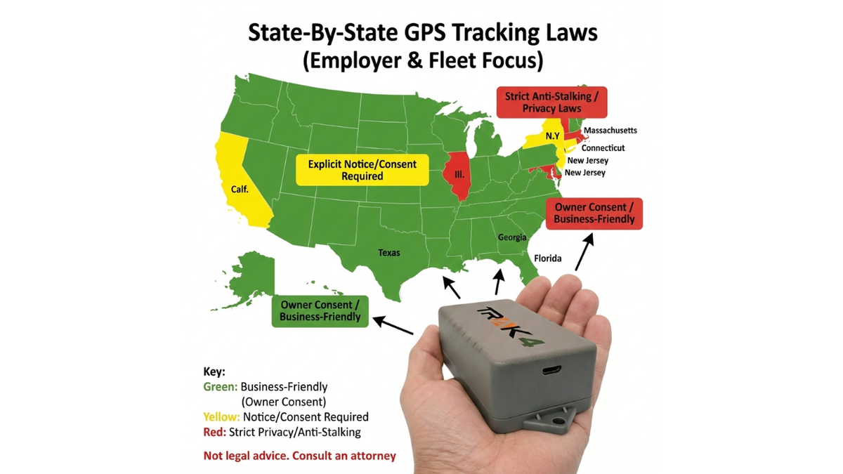 GPS Tracking Laws By State (Guide for Employers & Fleets)