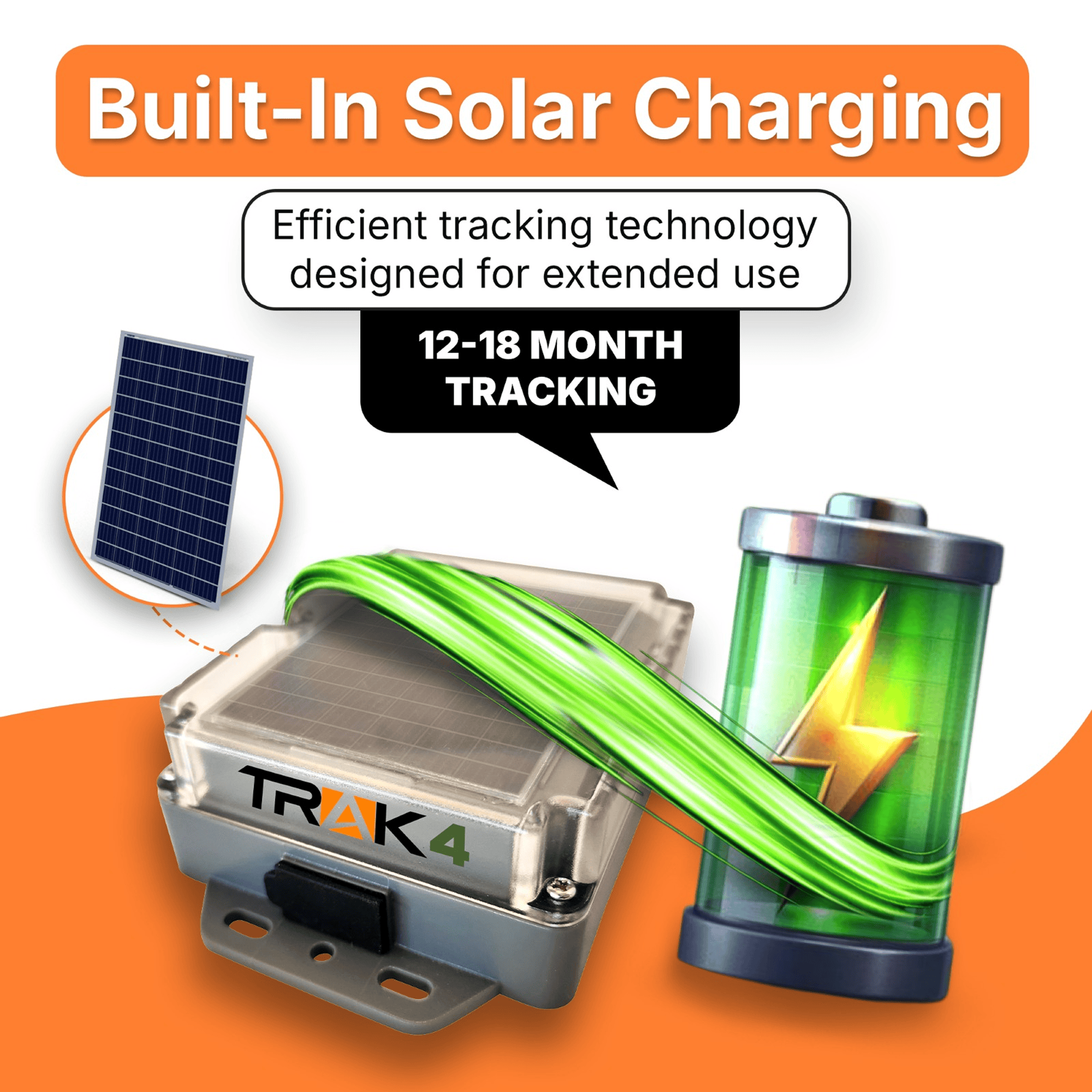Trak-4 GPS Trackers Trak-4 Solar GPS Tracker. Self-Charging for Equipment, Vehicles, and Assets